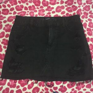 HOLLISTER DENIM SKIRT BLACK